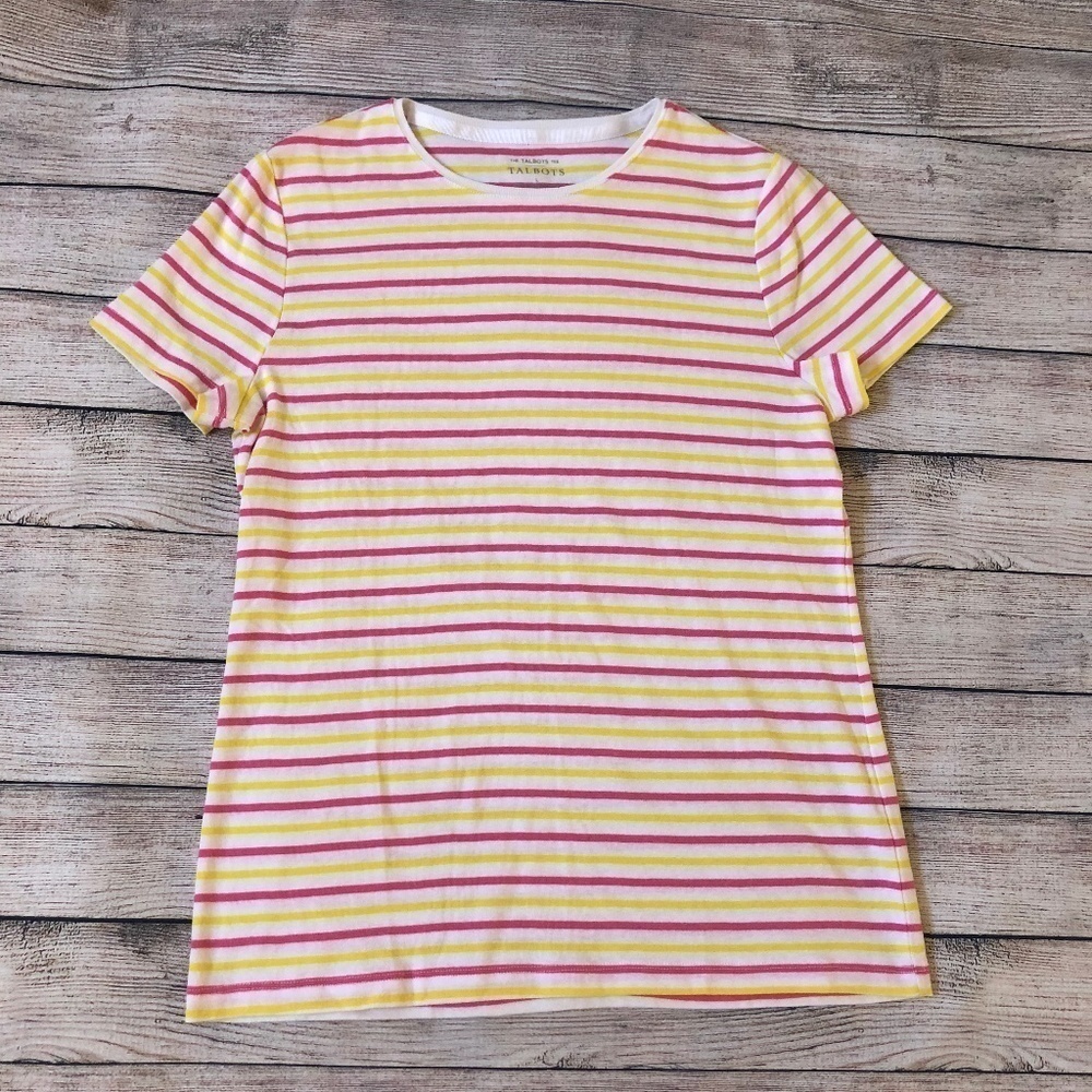 NWOT Talbots Crewneck Striped Tee Size L